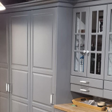 Grey hand painted kitchen