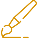 paint-brush Gold paint-brush icon